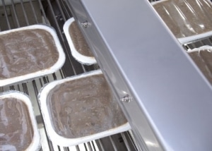 Lebensmittelschalen in einer Trocknungsanlage