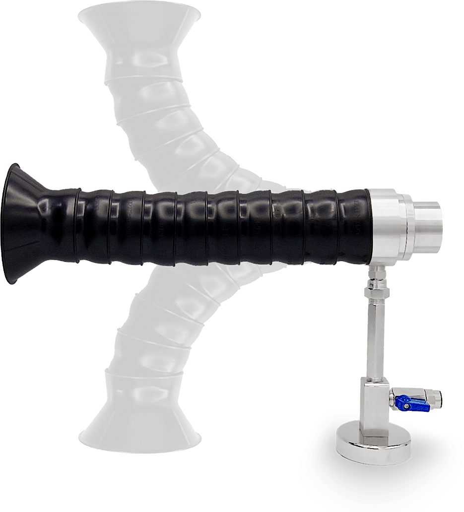 Ansicht eines Rauch-und Staubabsaugers