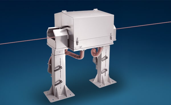 Ansicht eines Trockners für Kabel, Drähte und Profile